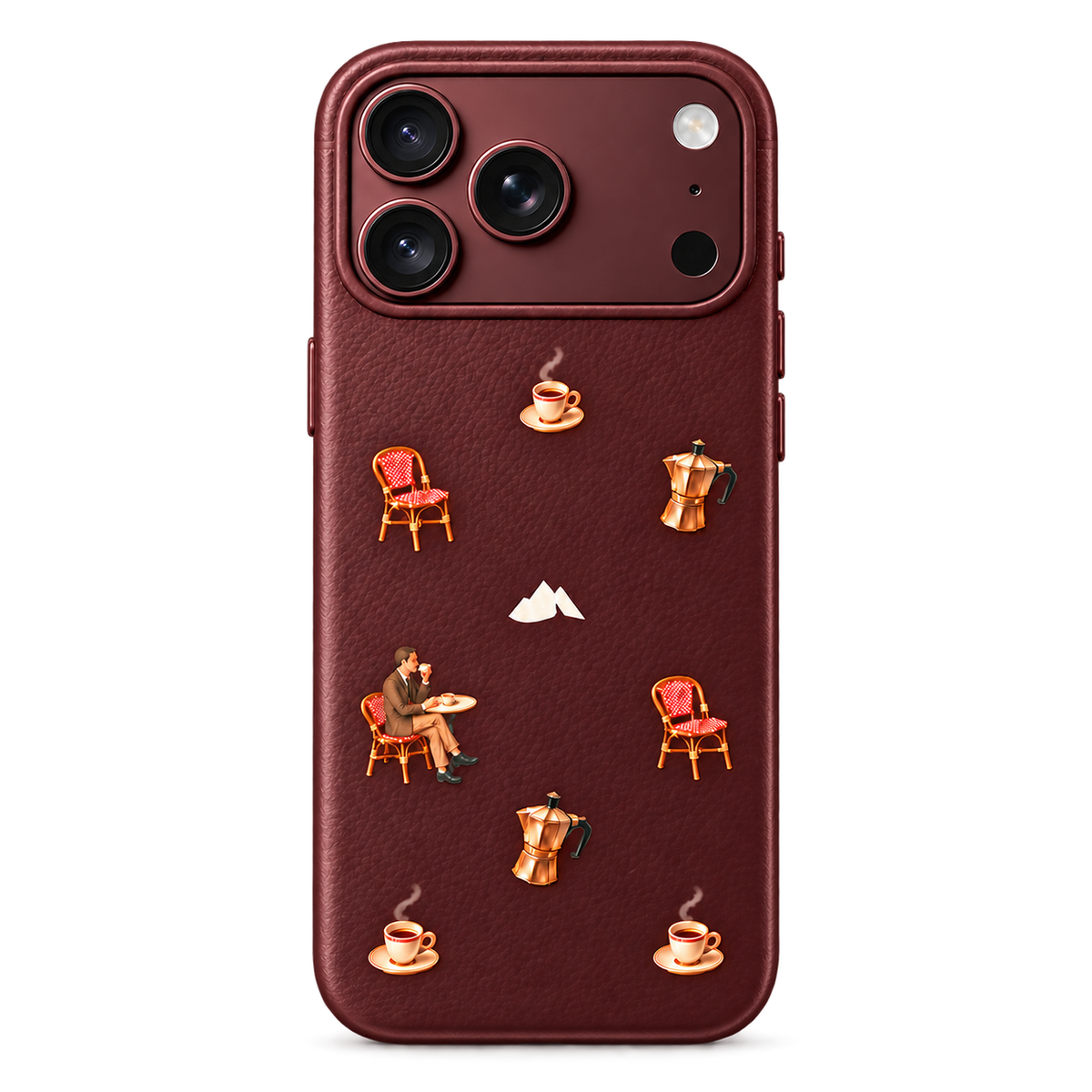 Grand Café Burgundy — fotorealistisch ontwerpvoorbeeld